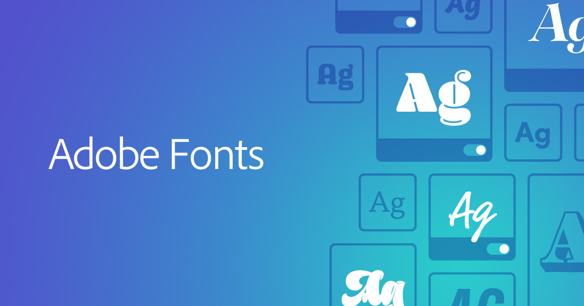 Adobe Fonts my Creative Toolkit